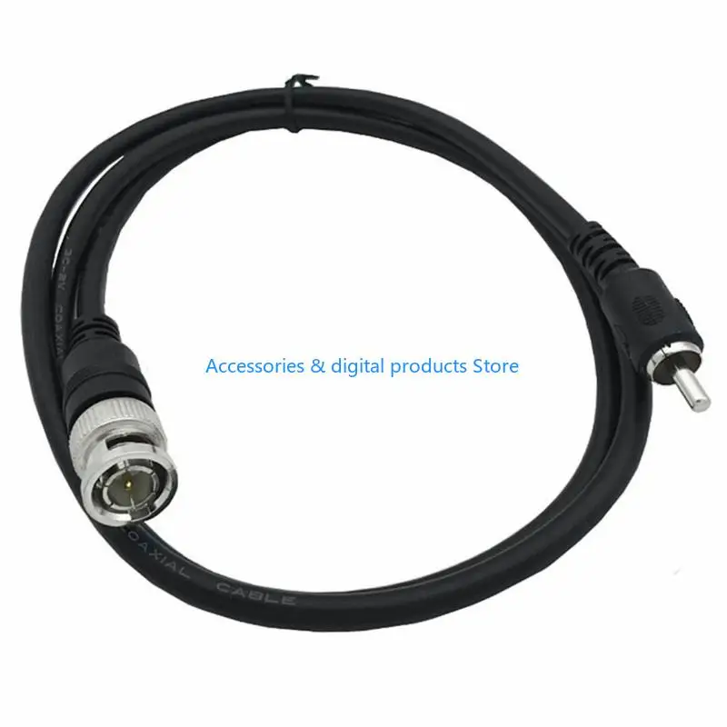 77JD Flexible 1.5m BNC to Rcas Video Connectors Wire Premium Shielding Video Cable For Commercial Security Systems 59.05inch