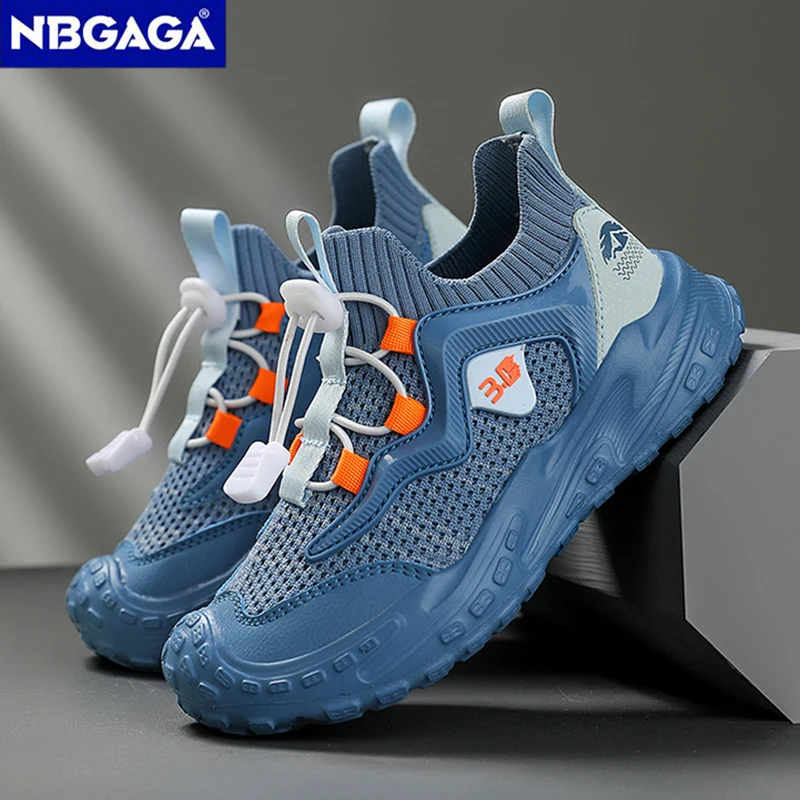 Sapatos casuais infantis antiderrapantes tênis de corrida ao ar livre 5-16 anos meninos e meninas esporte crianças calçados de caminhada respiráveis