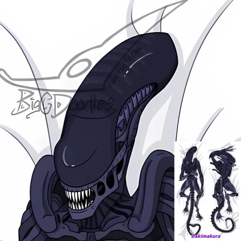 Dakimakura Anime Pillow cover Alien Xenomorph Double-sided Print Of Life-size Body Pillowcase Gifts