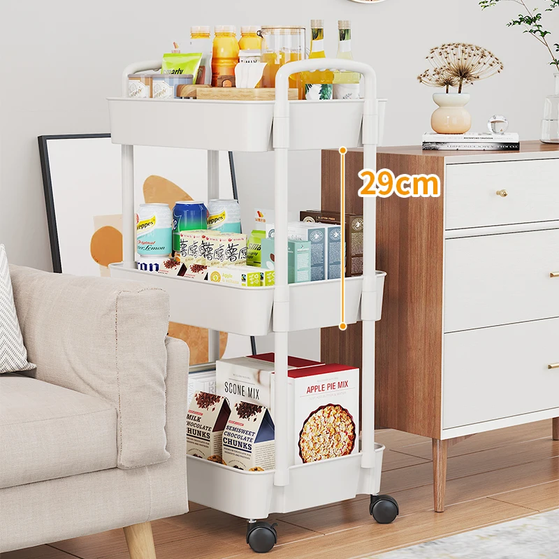 Baby supplies shelves floor-to-ceiling multi-layer newborn snacks, toys, trolleys, bedrooms, bedside mobile storage shelves