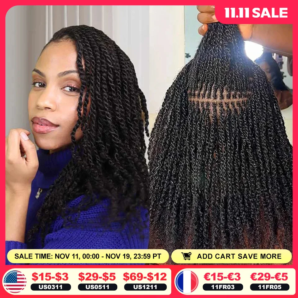 Brazilian Bulk Hair No Attachment Afro Kinky Bulk Human Hair Bulk Queen Virgin Remy Dreadlock Natural Color Braids Hair QVR Hair