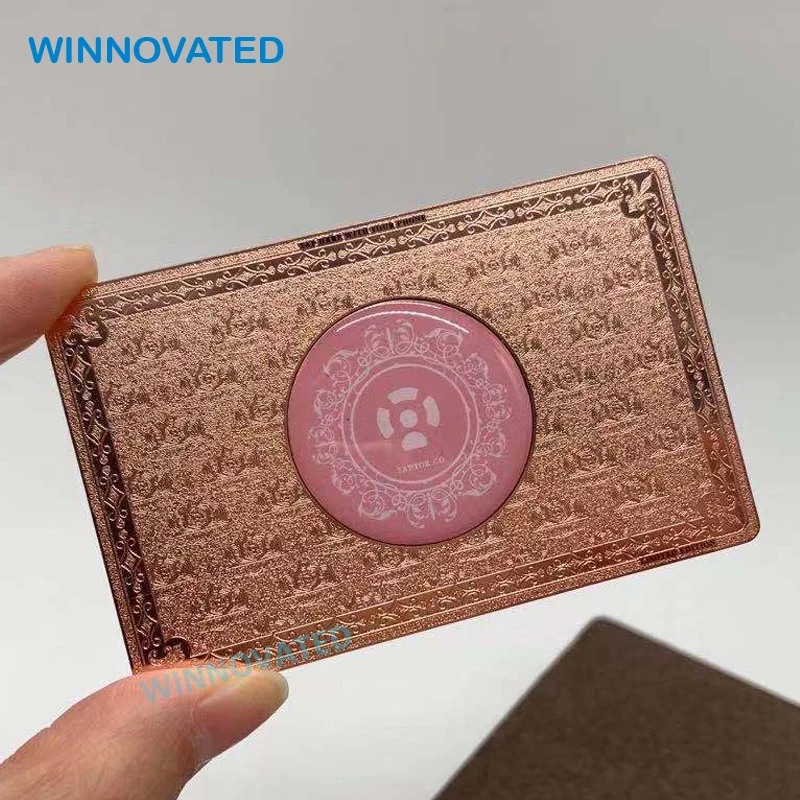 Customized product Custom Stainless Steel Gold Black Metal RFID Metal NFC Card