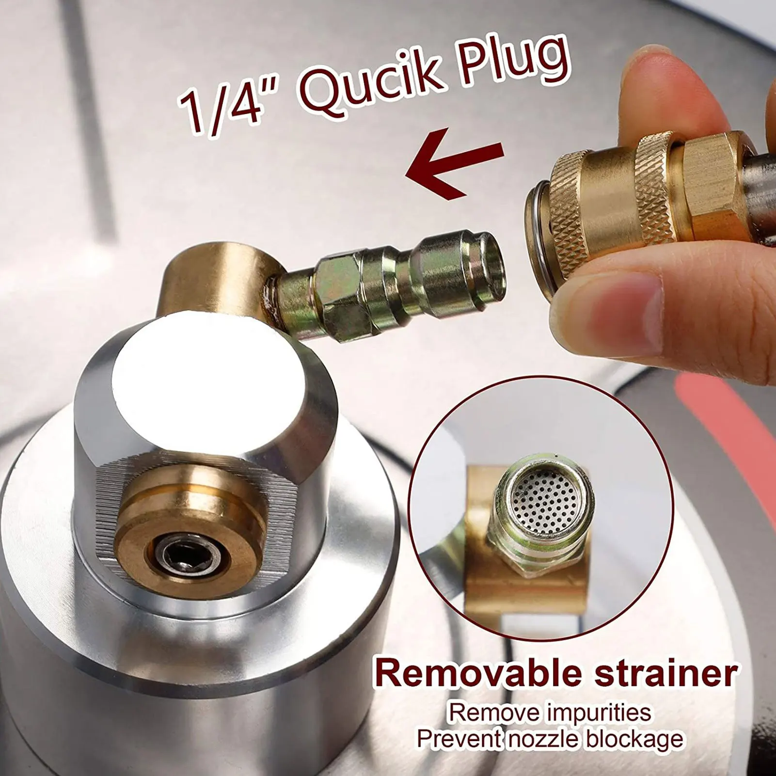 15 Inch Pressure Washer Surface Cleaner Professional 4000PSI Surface Cleaner with 4 Wheels 1/4inch Quick Connector