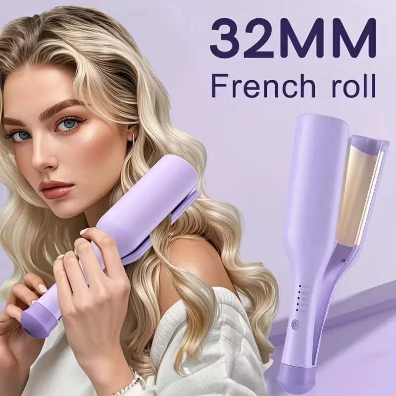 

Deep V French-Style Egg Roller,32mm Long-Lasting M-Shaped Curler, Holiday Gift, Birthday Gift,Gift for Girlfriend,Christmas Gift