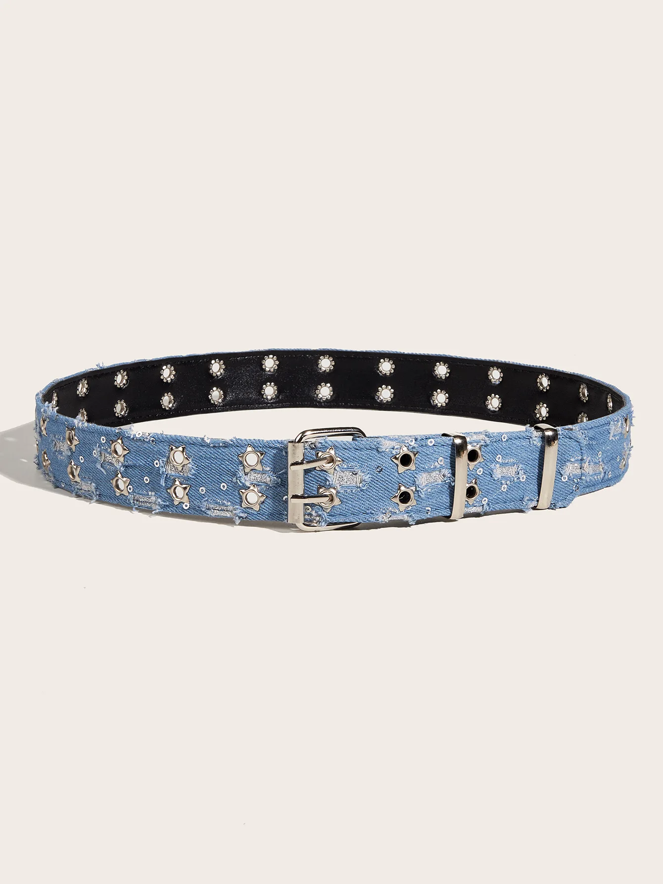 Punkstijl Ster Dubbele Rij Rij Riem Versie Jeans Mode Decoratieve Riem Corn Riem Designer Riem Vrouwen Riem