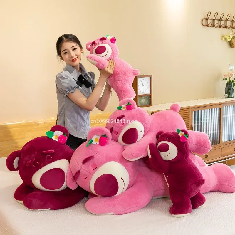 100cm Super Big Size Disney Lotso Doll Plushies Pillow Home Decoration Cute Anime Plush Stuffed Doll Children's Birthday Gift