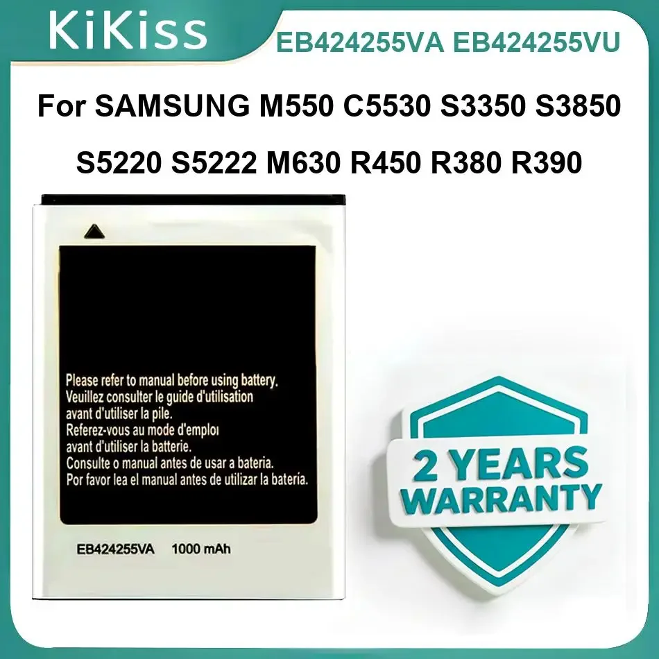 Battery EB424255VA EB424255VU For Samsung M550 C5530 S3350 S3850 S5220 S5222 M630 R450 R380 R390 SCH-R560 R561