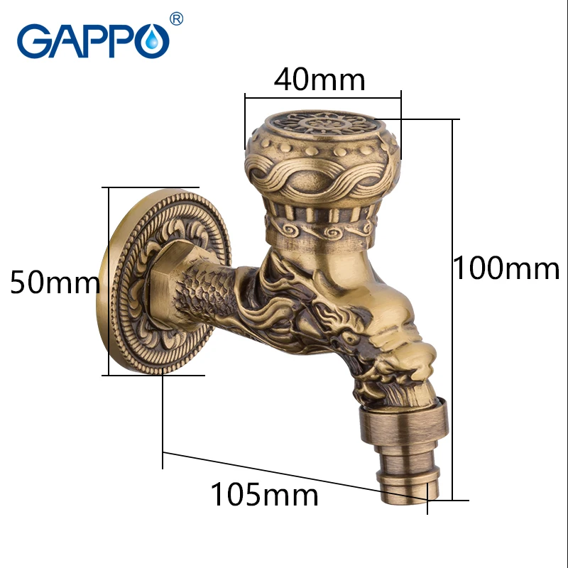 GAPPO Brass Basin Faucet Kitchen Faucet Garden taps Wall Mounted Lavatory Bathroom Mop Water Tap Washing Machine Faucet