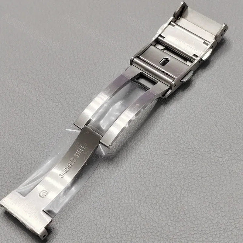 Luxury 316L Stainless Steel Adjustable Watch Clasp Buckle for Seiko for Citizen Watchbands Clasp Metal Polished Brushed Button