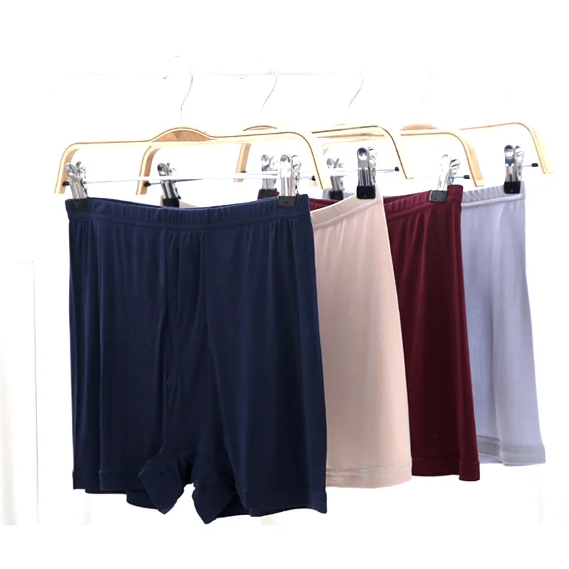 silk underwear large size mulberry silk, seamless flat corner pants, silk smooth and breathable four corner shorts