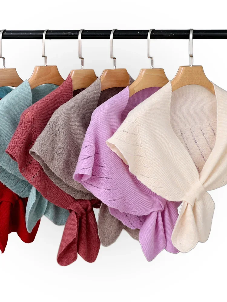 

Женская шерстяная ажурная накидка-шаль с эффектом «рыбий хвост», элегантная, во французском стиле, 100% шерсть, вязаная накидка, мягкая, теплая, уютная, модный шарф-каппа