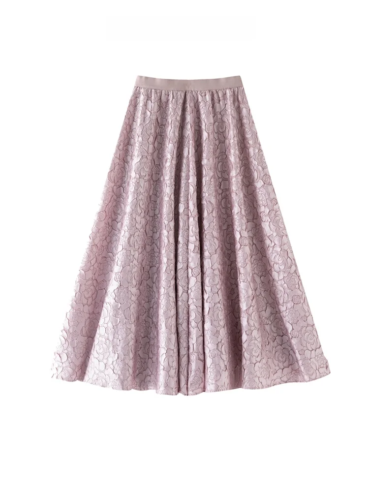 

Ретро плиссированная юбка-полусолнце женская, расклешенная, А-силуэт, с завышенной талией, из полиэстера, для повседневной носки, весна 2026, для поездок на работу