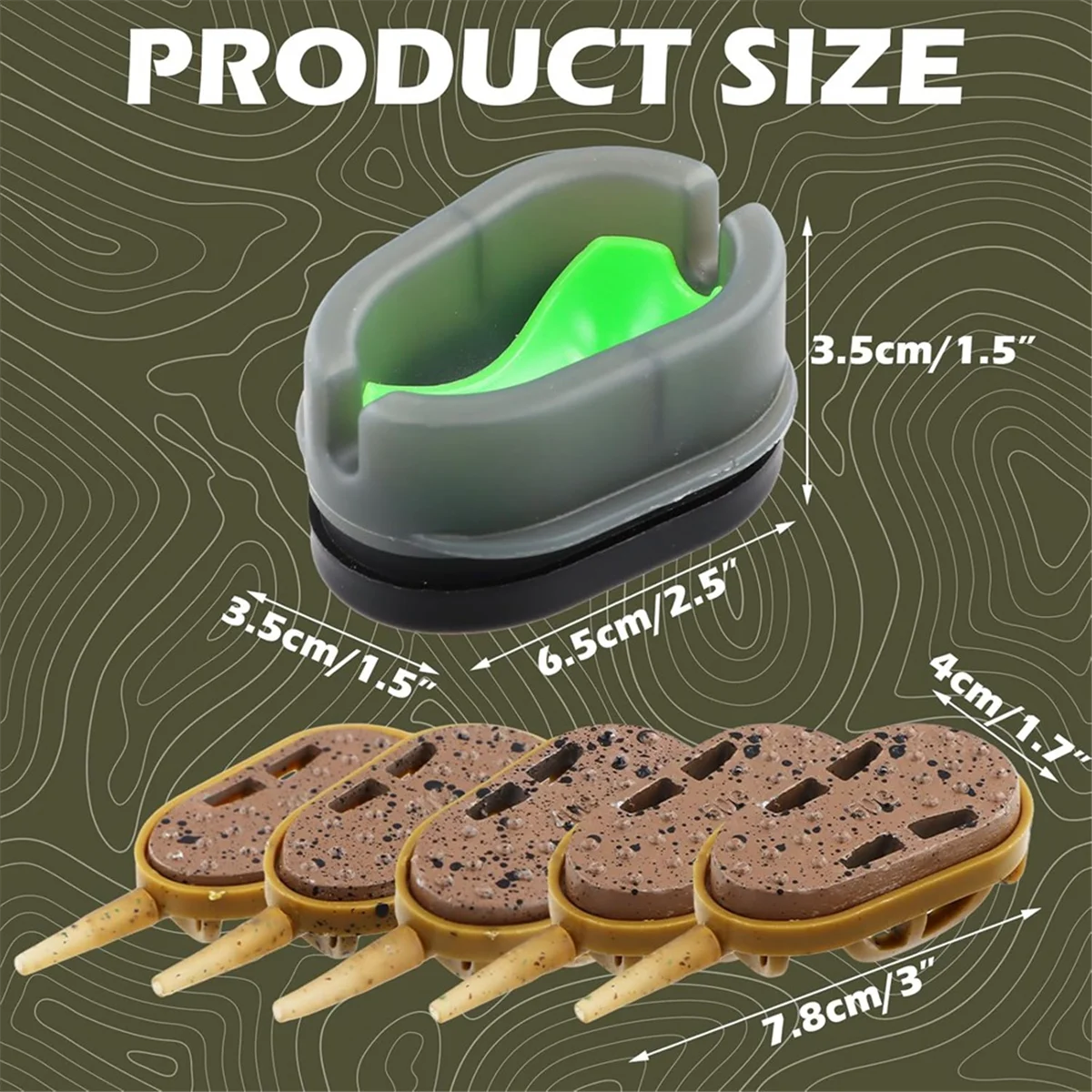 

AA85 Carp Fishing Method Feeders,Fishing Feeders with Quick Realease Mould,Carp Fishing Accessories 20g+30g+40g+50g+60g+Mould