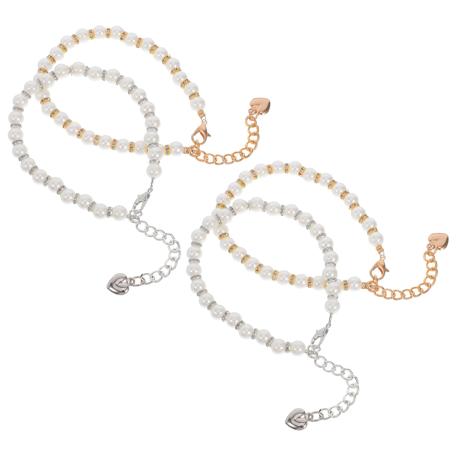 

2 пары шнурков для обуви из искусственного жемчуга, противоскользящие ремни на высоком каблуке, съемные ленты на щиколотке, декоративные цепочки, ремень для обуви с защитой от падения для каблуков