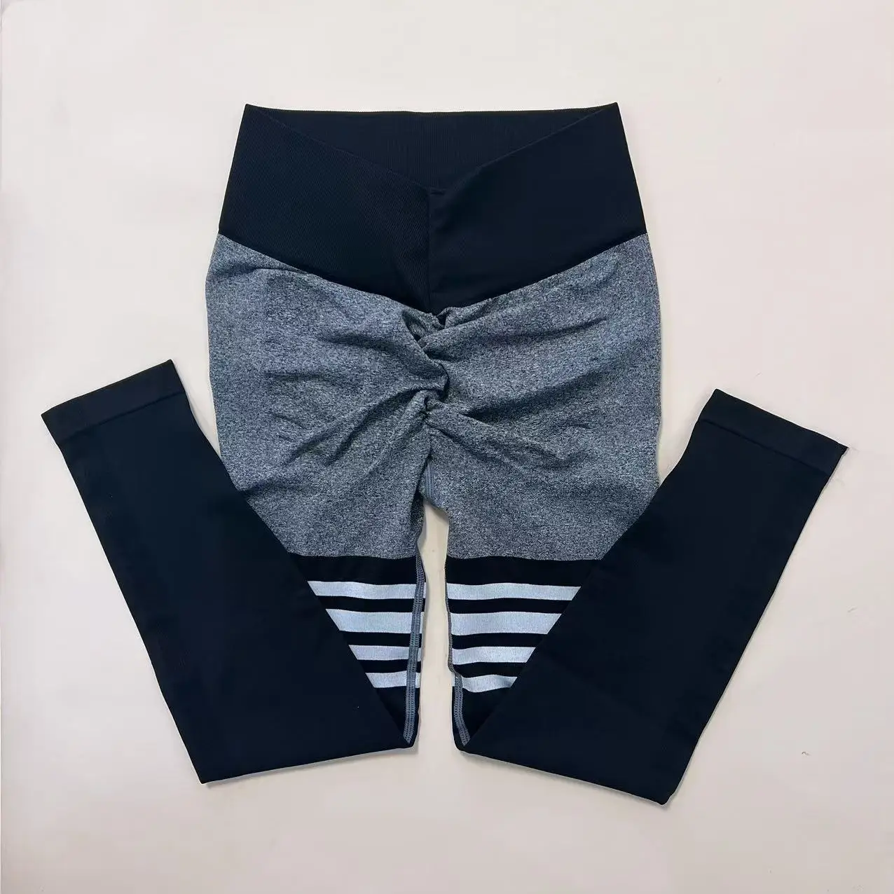Women Gym V Back Line Leggings Butt Lifting Fitness Athletic Workout Scrunch Leggins Outdoor Yoga Pants Sports Tights S-XL