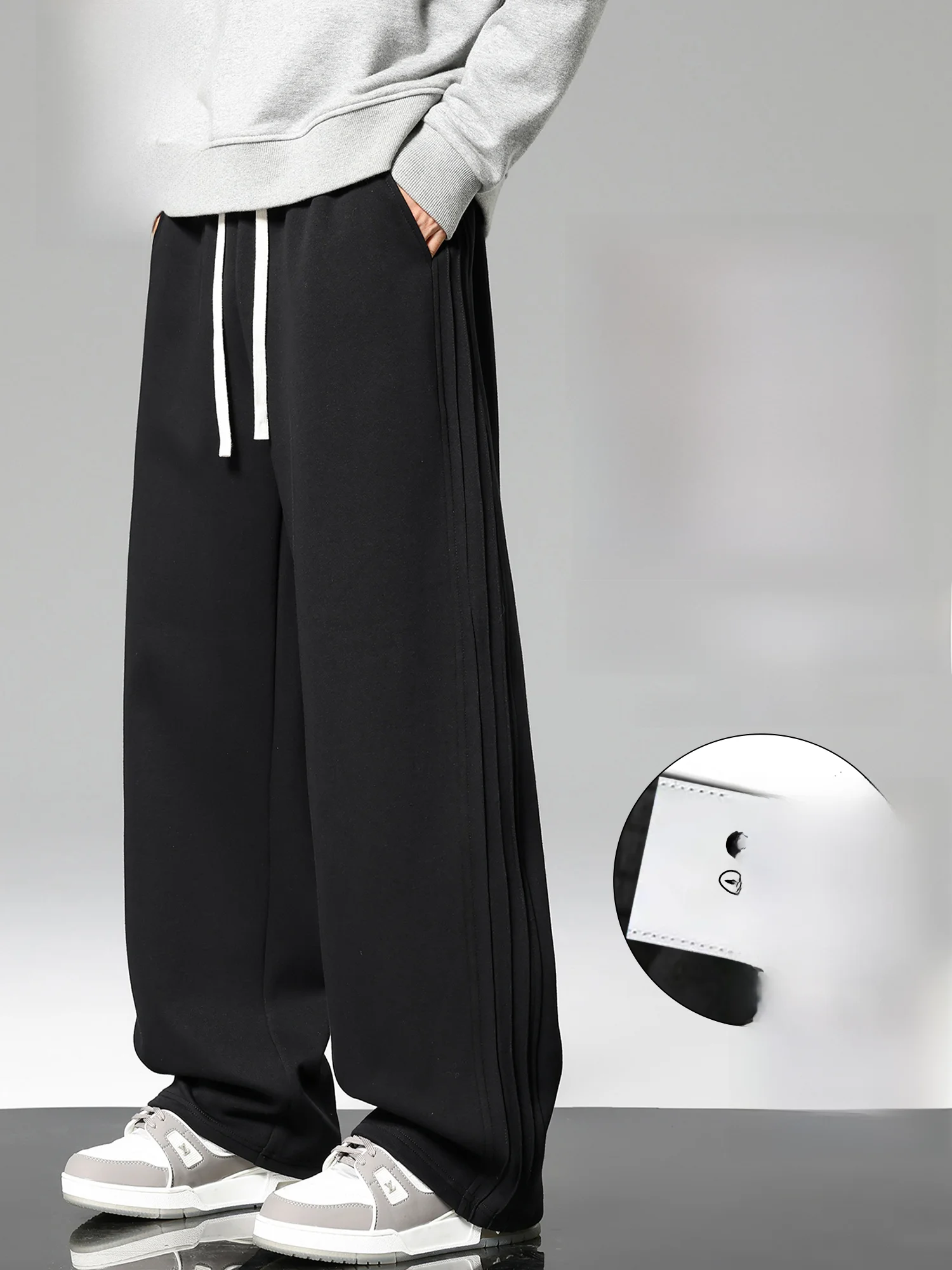 

Мужские свободные прямые брюки Paul Frank, зимние утепленные спортивные брюки, удобные повседневные модные брюки