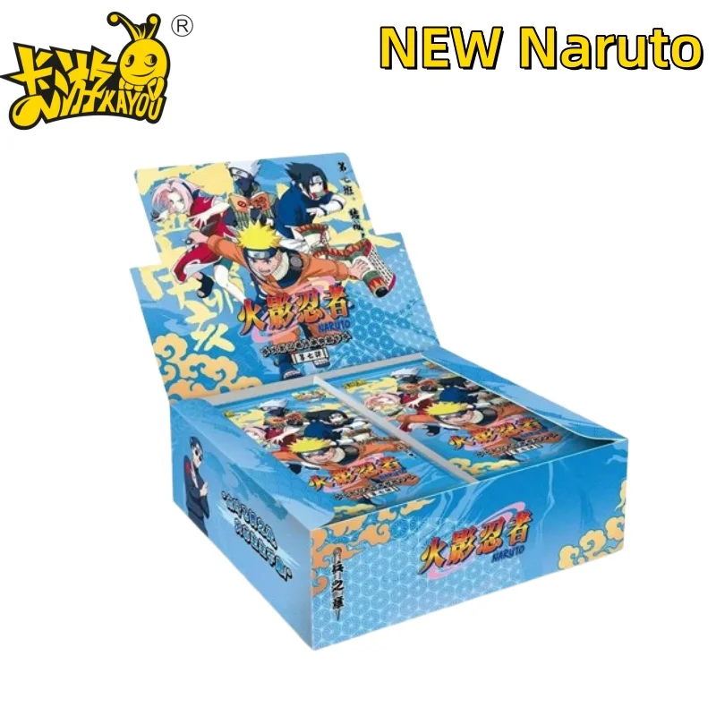 KAYOU Genuine Naruto Cards Box Anime Figure Card Booster Pack Sasuke Collection Flash Card Toy Birthday Christmas Gift for Kids