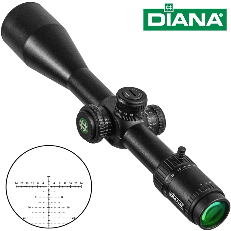 

DIANA HD 6-24X50 FFP Hunting Scope First Focal Plane Riflescopes Tactical Glass Etched Reticle Optical Sights Fits .308