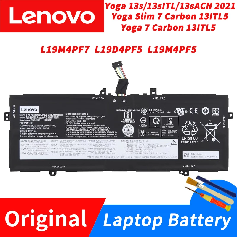 

Original Lenovo Yoga 13S 2021 Yoga 13sITL/ACN Pro yoga 13sITL 2021 7 Carbon 13ITL5 L19M4PF7 Laptop Battery