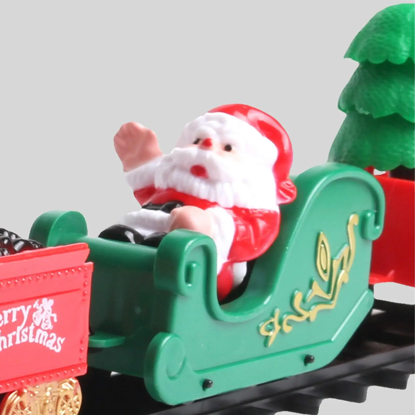 クリスマスツリー用の列車セット。イルミネーションとサウンド付きの装飾用レール。クリスマスツリーの周りや暖炉の上に飾るのに最適。