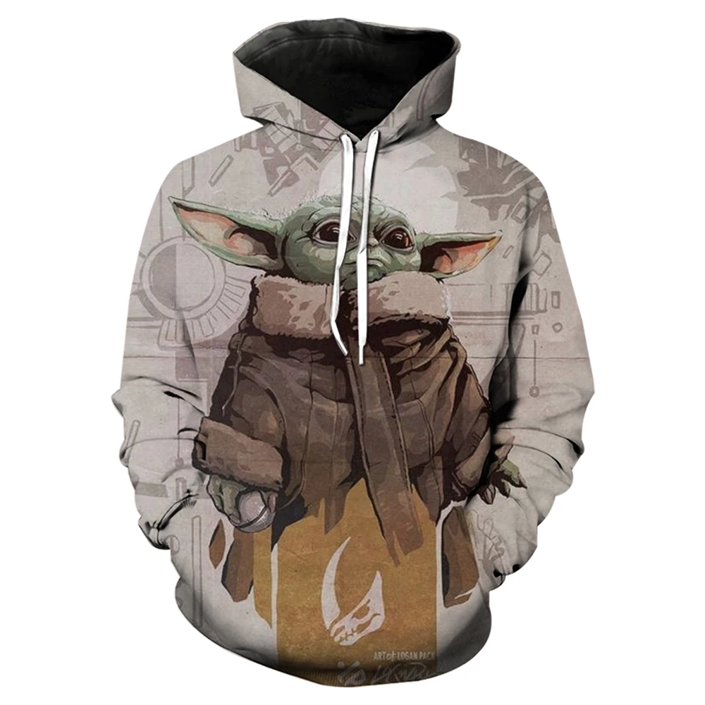 2024 Spring and Autumn New Yoda Baby Hoodie 3D Digital Printed Men's Hoodie Men's and Women's Fashion Hip Hop Long Sleeve