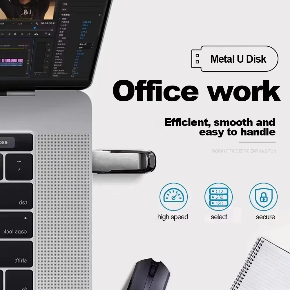 2TB USB 3.2 Metal Flash Drives Super High Speed Pendrive 1TB 512GB Pen Drives Portable USB Stick For Car Phone Computer