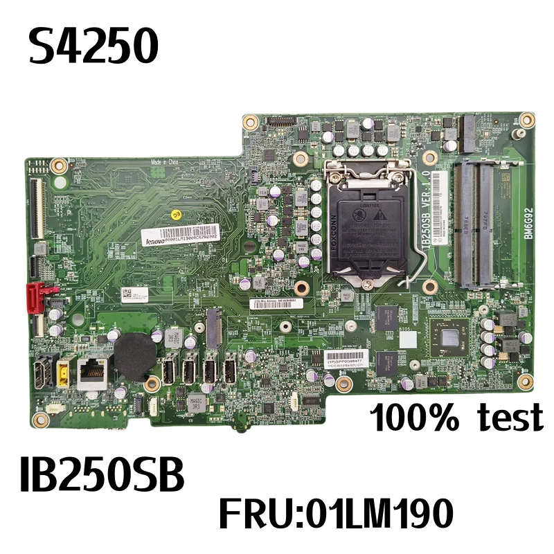 

IB250SB For Lenovo S4250 V410Z AIO Motherboard 01LM190 GPU:216-0889018 LGA 1151 DDR4 B250 Mainboard 100% Fully Work