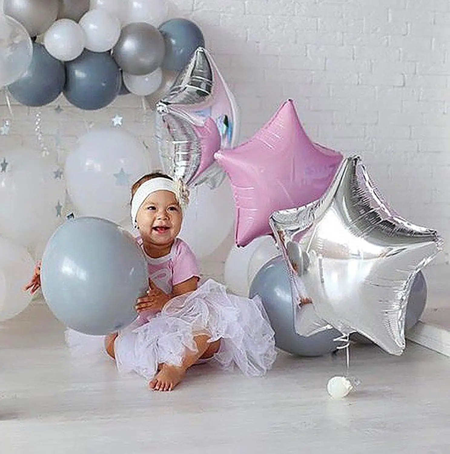 10 Stück Stern-Folienballons, 45,7 cm, Mattgold, cremefarben, Sternform, Folien-Mylar-Luftballons, Geburtstag, Hochzeit, Abschlussfeier, Weihnachten, Helium, Globos – Detail 5