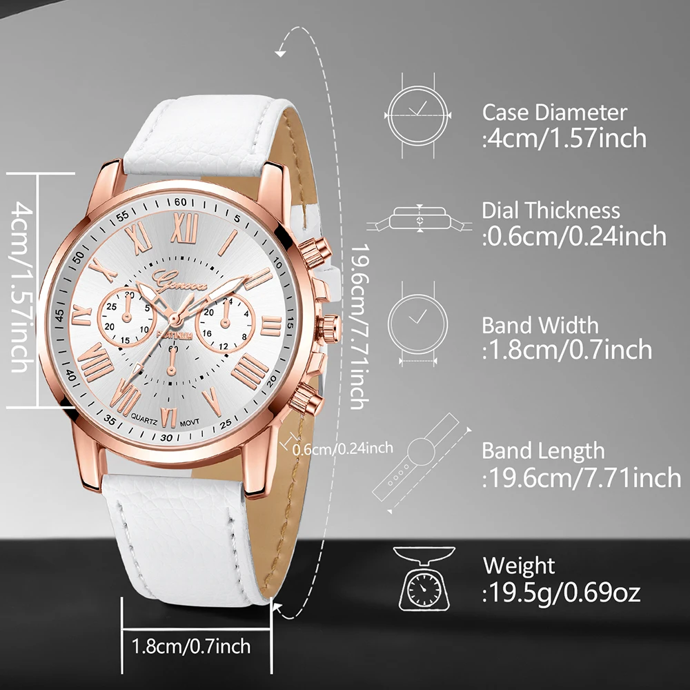 10PCS Quartz Watch Set Fashionable and Simple Unisex Watch Multi Clock Color Mixing Set Suitable for Daily Clothing Matching