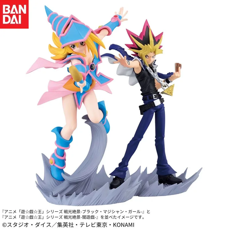 In Stock Bandai Original Anime Yu-Gi-Oh Duel Monsters Black Magician Girl Mutou Yugi Action Figure Model Holiday Gifts