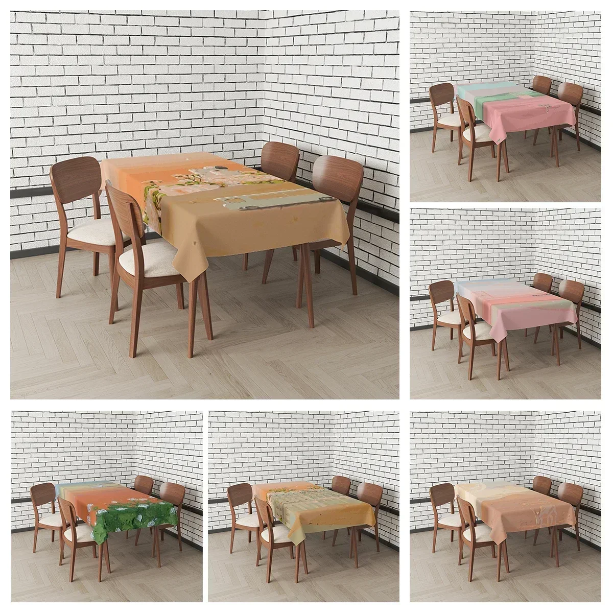 XXX tablecloths for dining tables Anime decoration and rectangular table accessories waterproof cloth Anti-stain tablecloth