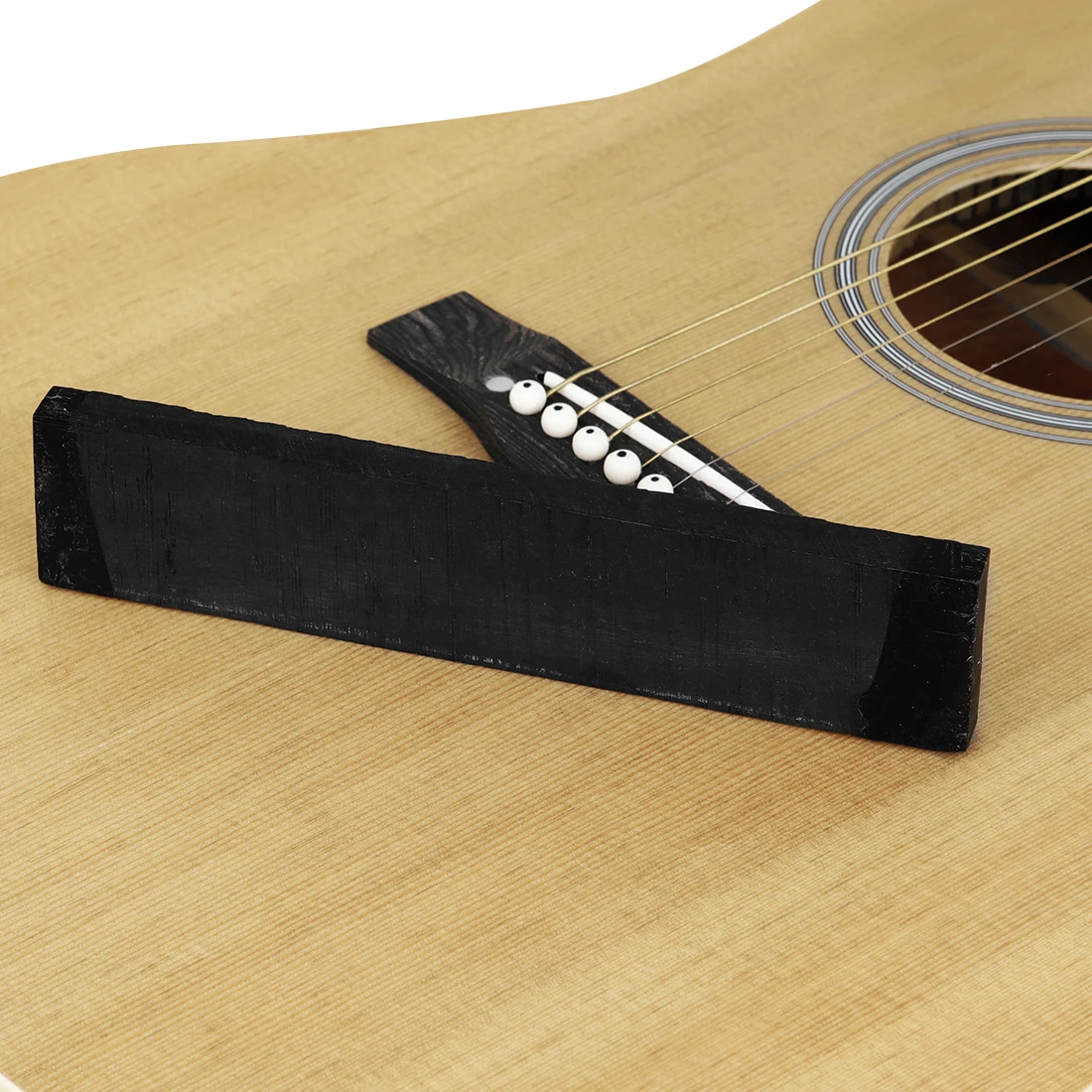 خشب الأبنوس جسر الغيتار الصوتي المواد الخام 6 سلسلة جسر الغيتار المواد الخام لتقوم بها بنفسك أداة وترية أجزاء الغيتار وملحقاتها