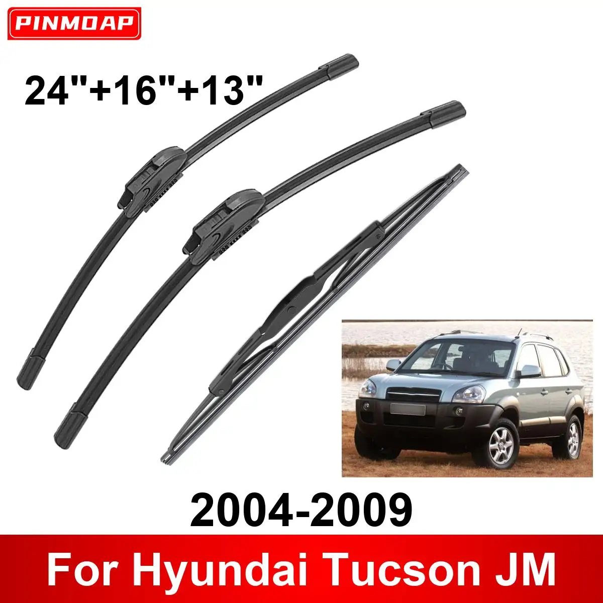 

1/2/3/4/6 шт. автомобильный дворник для Hyundai Tucson JM 2004-2009, передние и задние щетки стеклоочистителя, щетки, автоаксессуары 2004 2005 2006 2007 2008