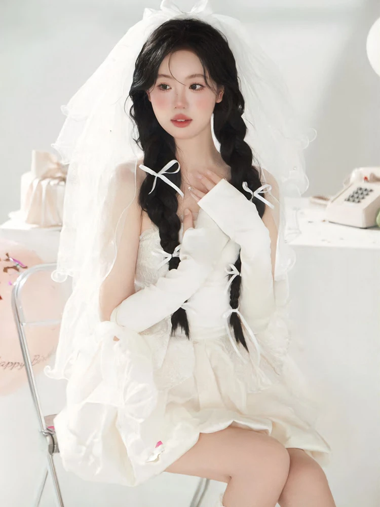 

Birthday Princess Style Dress Creamy Atmosphere Sensation Art Photo Costume Female Stage Performance Hanfu Autumn 2024