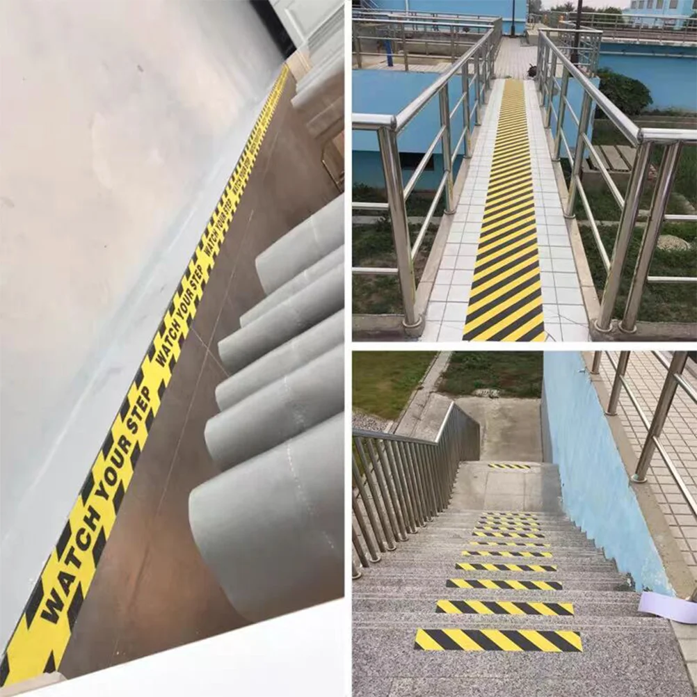 Watch Your Step Caution Sign Stairs Anti-Slip Tape Stickers Wet Floor Warning Pvc