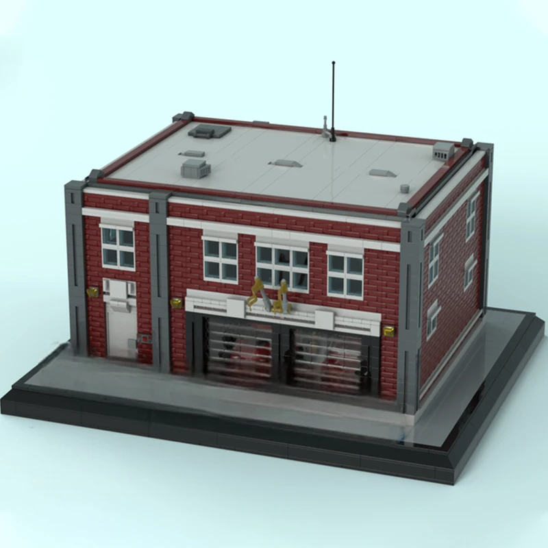 

3753PCS MOC Fire Station Modular Building Fully Furnished DIY Model Building Blocks Educational Toys Gift for Kids