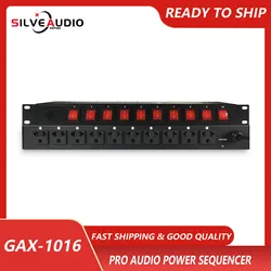 GAX-1016 Professional 10 Channel High Power Equipment Power Supply Controller Independent Air Switch Power Sequencer