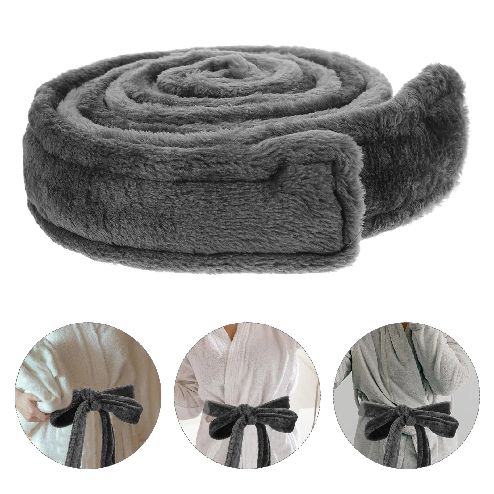 

Bathrobe Belt Soft Flannel Tie Waist Replacement for Hotel Spa Men Women Robes Bathrobe Belt Long Waist Rope