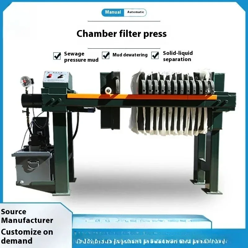 High Quality Box Type Plate Frame Manual Jack Filter Press Sand Washing Mud Sewage Equipment