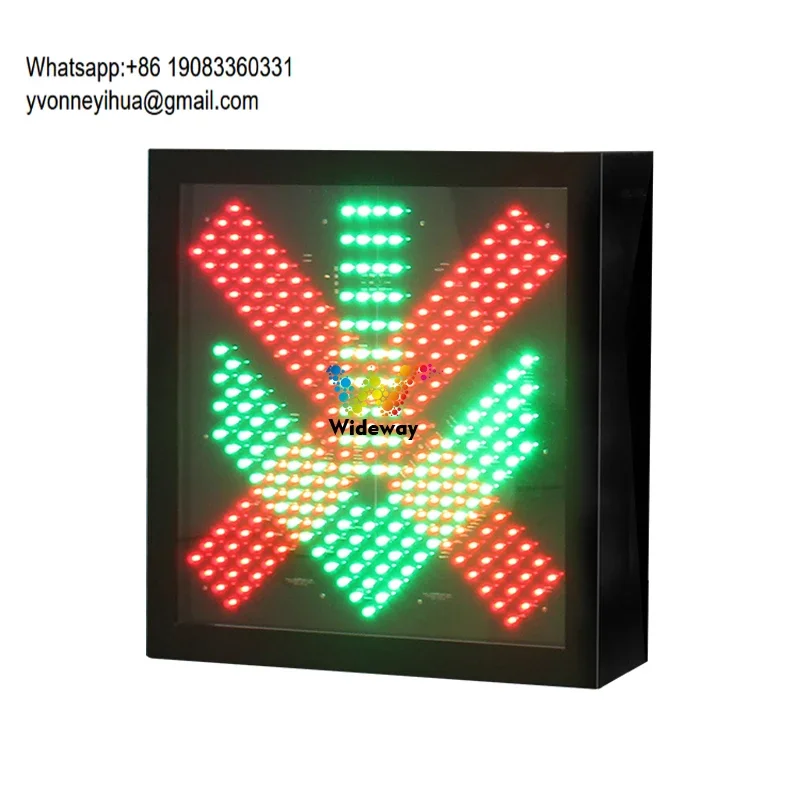 600*600mm Toll Station Traffic Signs Flashing Red Cross And Green Arrow Warning Traffic Lights
