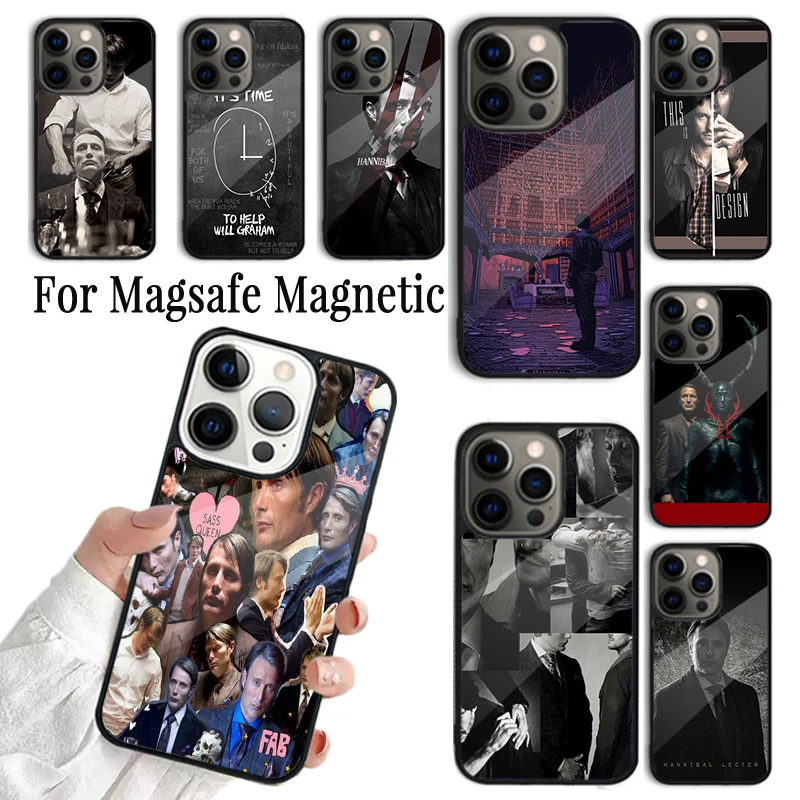 

Coque Phone Case For iPhone 16 15 14 13 12 Mini 11 Pro Max Plus Magsafe Magnetic Wireless Charging Cover Hannibal TV Series