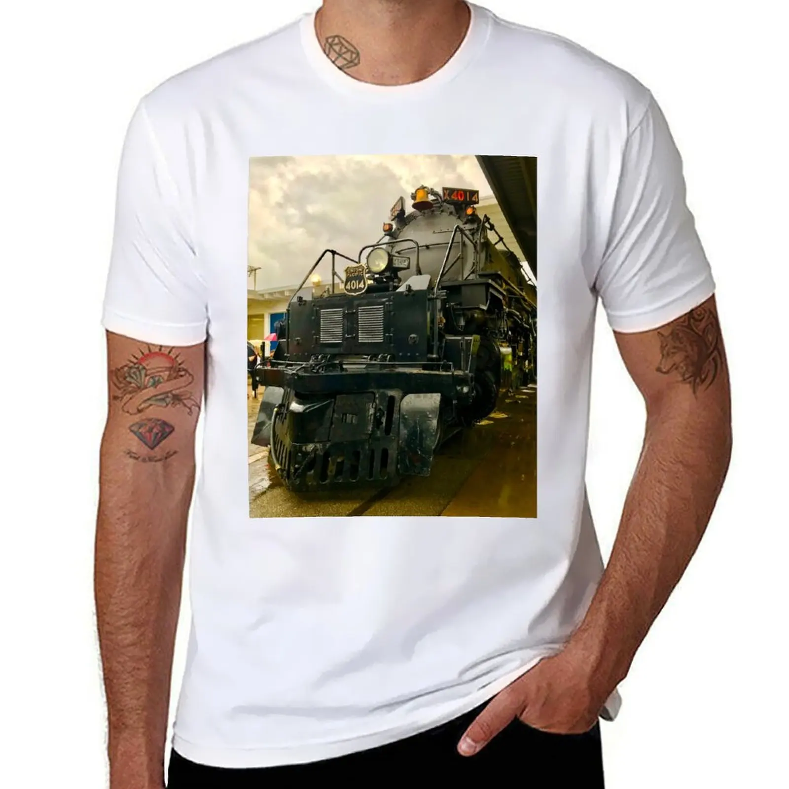 

Big Boy Steam Locomotive T-Shirt t shirt man cotton printed t shirts for man T-Shirt
