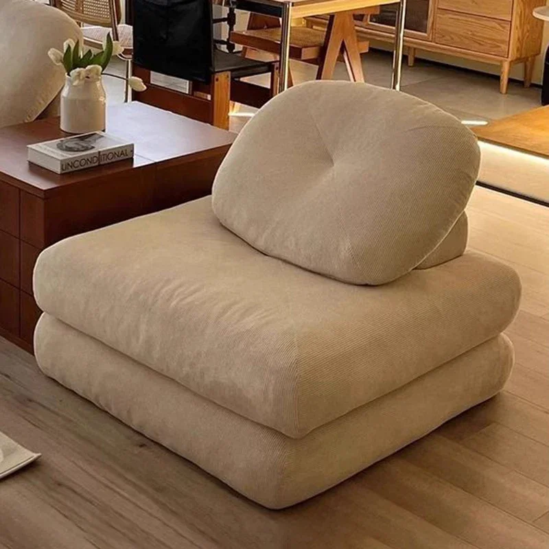 &Foldable Living Room Sofa Bed Comfortable Single Sofas Folding Lazy Relax Pliable Sofa Multifunctional Pull Out Convertible Bed