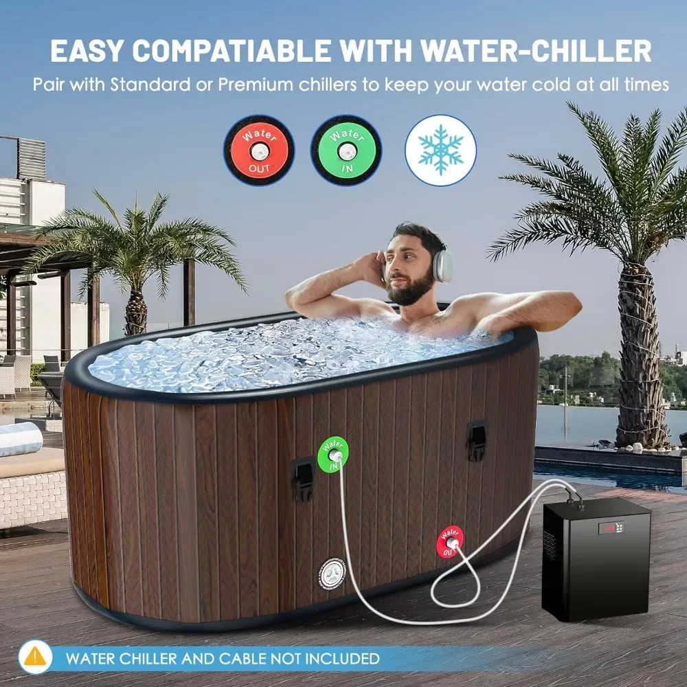 Cold Plunge Tub Pools Swimming Outdoor Large Family Inflatable Pool for the Whole Family Ice Baths At Home or Outdoor Patio Bath