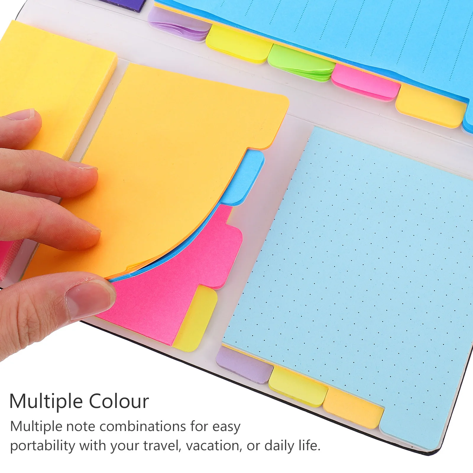 

Adhesive Notes Index Pad 5 Colors Strong Viscosity Paper Stickers Combination Memo Pad Perfect Study Home Office Travel Vacation