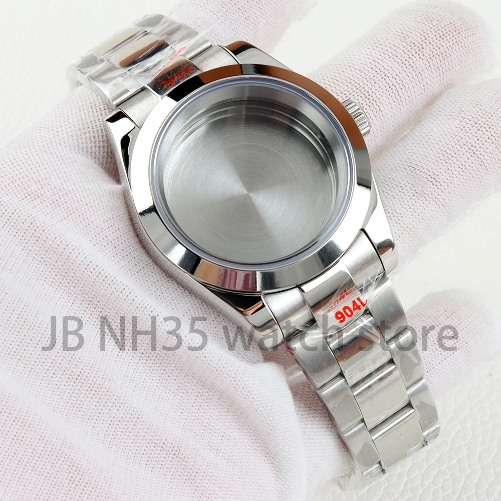 NH35 Watch Case 36/39mm Sapphire Glass Stainless Steel Jubilee/Oyster Bracelet for Seiko NH35 NH36 Movement Datejust 28.5mm Dial