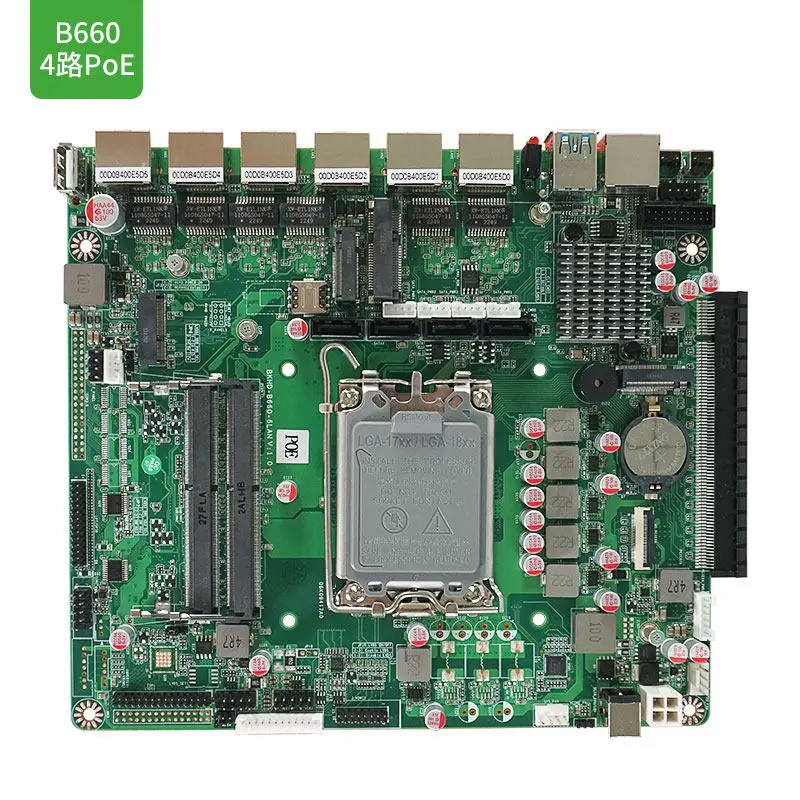 B660 six-network card ROS soft routing is powered by NAS four-disk 12th generation and 14th generation industrial computer, POE