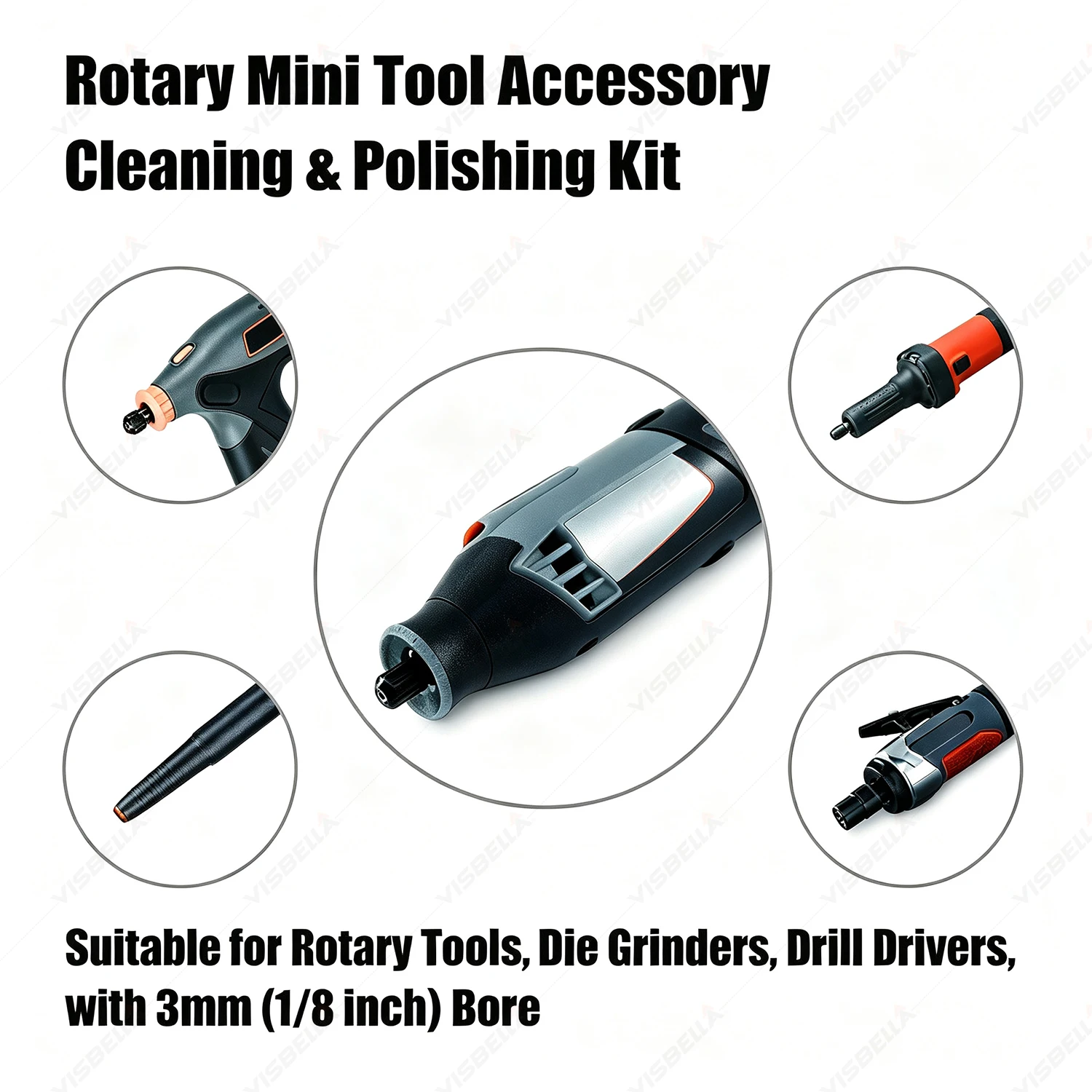 Wire Brush Set for Drill Stainless Steel Wheel Brushes Rotary Tool Accessories Polishing for Jewelry Metal Wood Watch Glass view 6