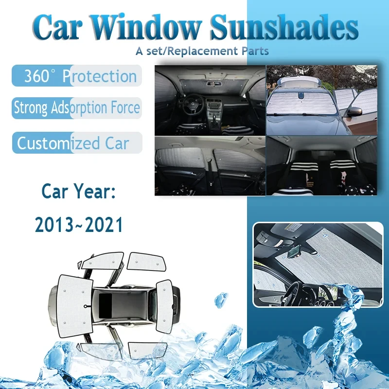 

Car Cover Visor For Volkswagen VW Golf 7 Golf7 Mk7 5G 2013~2021 Window Sunscreen Coverage Sunshade Cover Anti-UV Car Accessories