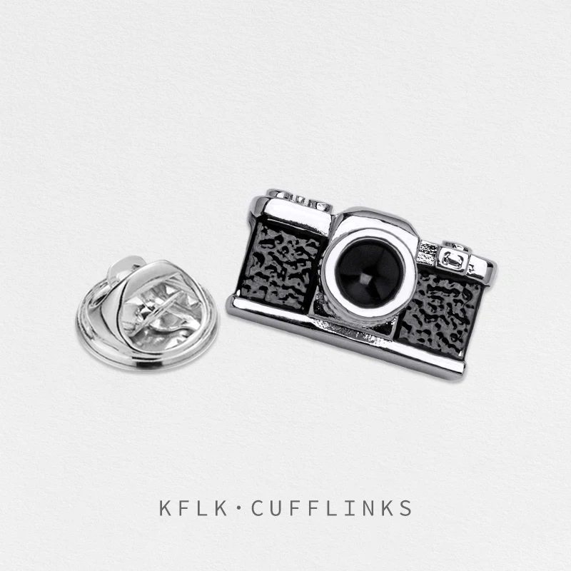 KFLK Fashion Camera Brooch Pins Exquisite Brand Brooches For Women Mens Costumes Badge Brooch Jewelry Wholesale